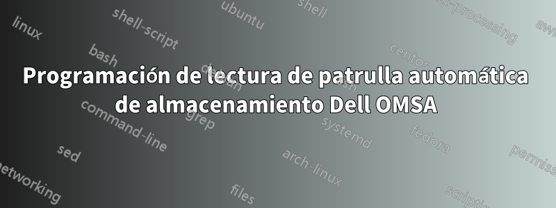 Programación de lectura de patrulla automática de almacenamiento Dell OMSA