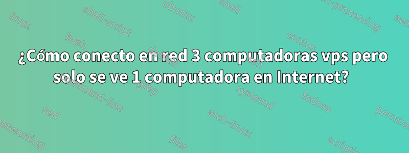 ¿Cómo conecto en red 3 computadoras vps pero solo se ve 1 computadora en Internet? 