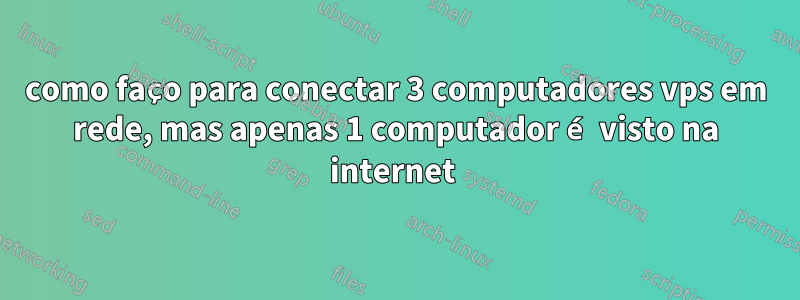 como faço para conectar 3 computadores vps em rede, mas apenas 1 computador é visto na internet 