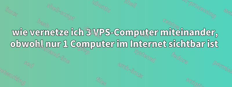 wie vernetze ich 3 VPS-Computer miteinander, obwohl nur 1 Computer im Internet sichtbar ist 