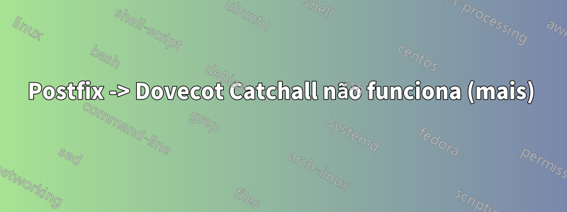 Postfix -> Dovecot Catchall não funciona (mais)