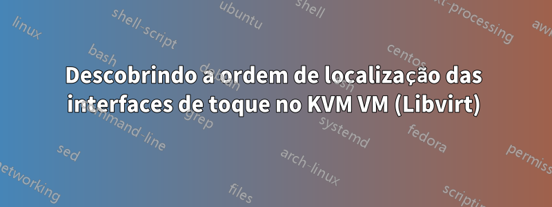 Descobrindo a ordem de localização das interfaces de toque no KVM VM (Libvirt)