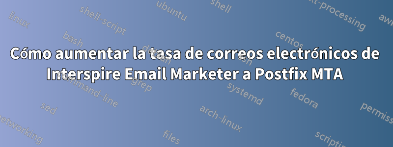 Cómo aumentar la tasa de correos electrónicos de Interspire Email Marketer a Postfix MTA