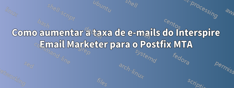 Como aumentar a taxa de e-mails do Interspire Email Marketer para o Postfix MTA