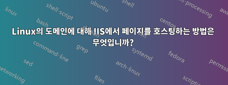 Linux의 도메인에 대해 IIS에서 페이지를 호스팅하는 방법은 무엇입니까?