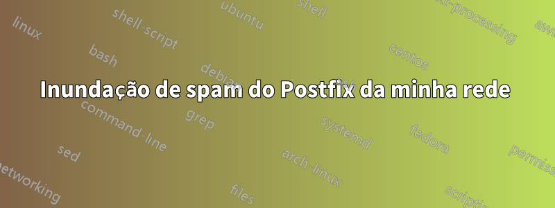 Inundação de spam do Postfix da minha rede