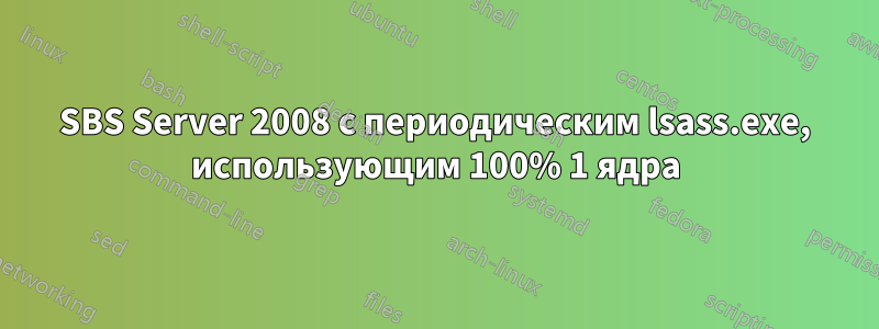 SBS Server 2008 с периодическим lsass.exe, использующим 100% 1 ядра