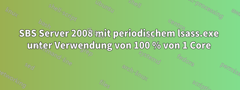 SBS Server 2008 mit periodischem lsass.exe unter Verwendung von 100 % von 1 Core