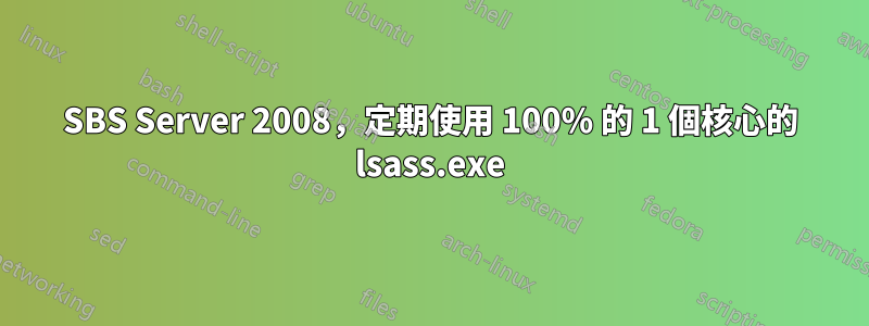 SBS Server 2008，定期使用 100% 的 1 個核心的 lsass.exe