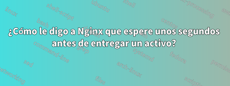 ¿Cómo le digo a Nginx que espere unos segundos antes de entregar un activo?