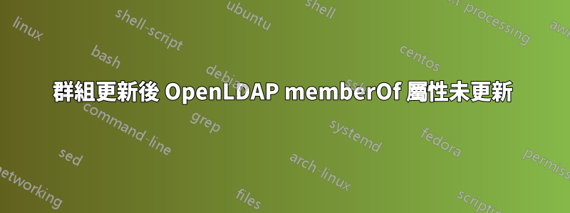 群組更新後 OpenLDAP memberOf 屬性未更新