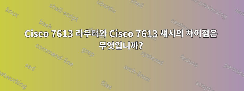 Cisco 7613 라우터와 Cisco 7613 섀시의 차이점은 무엇입니까?