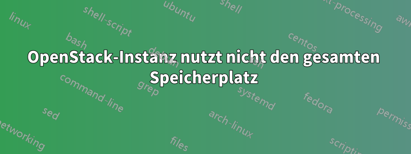 OpenStack-Instanz nutzt nicht den gesamten Speicherplatz