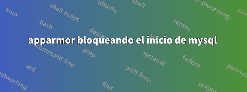 apparmor bloqueando el inicio de mysql