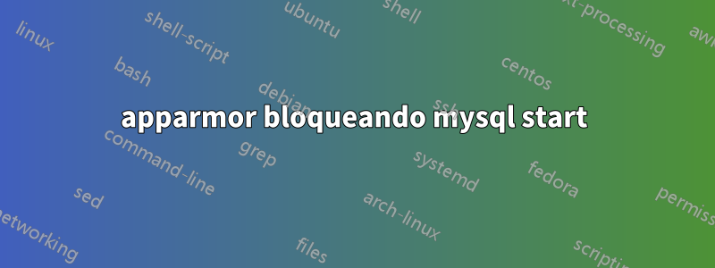 apparmor bloqueando mysql start