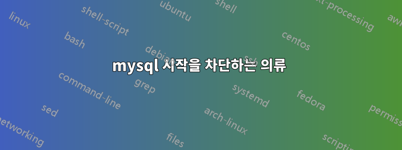 mysql 시작을 차단하는 의류