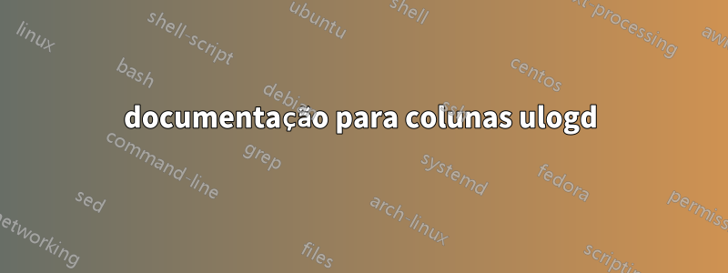 documentação para colunas ulogd