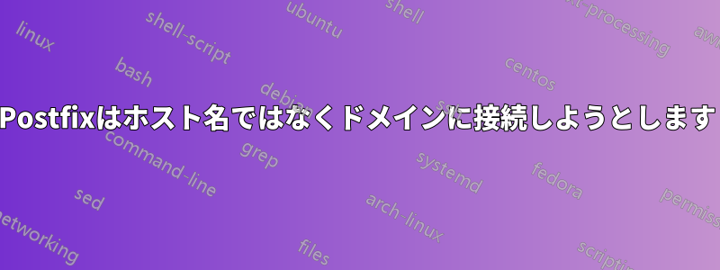 Postfixはホスト名ではなくドメインに接続しようとします