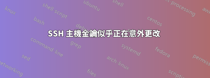 SSH 主機金鑰似乎正在意外更改