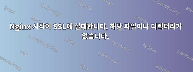 Nginx 시작이 SSL에 실패합니다. 해당 파일이나 디렉터리가 없습니다.