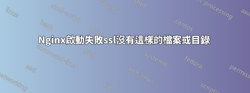 Nginx啟動失敗ssl沒有這樣的檔案或目錄