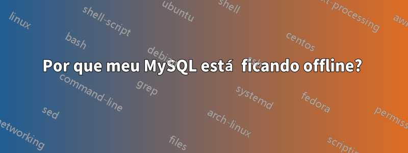 Por que meu MySQL está ficando offline?