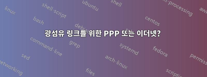 광섬유 링크를 위한 PPP 또는 이더넷?