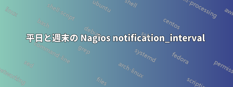 平日と週末の Nagios notification_interval