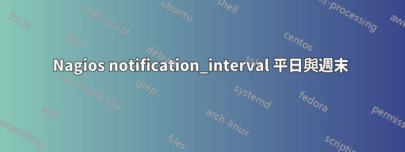 Nagios notification_interval 平日與週末