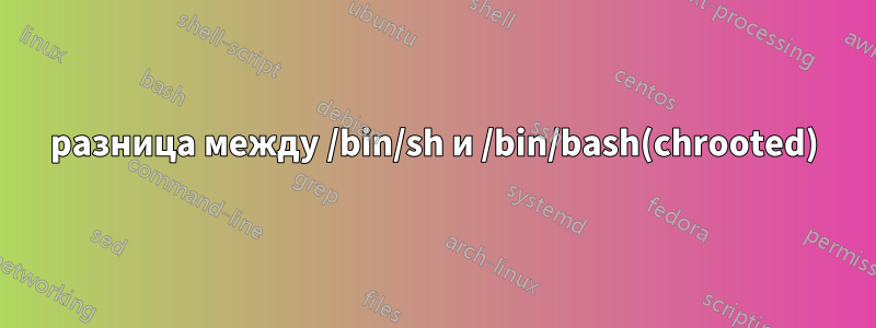 разница между /bin/sh и /bin/bash(chrooted)