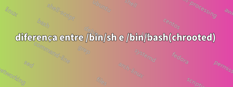 diferença entre /bin/sh e /bin/bash(chrooted)