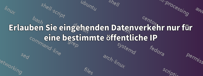 Erlauben Sie eingehenden Datenverkehr nur für eine bestimmte öffentliche IP