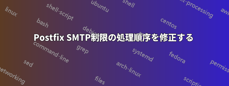 Postfix SMTP制限の処理順序を修正する