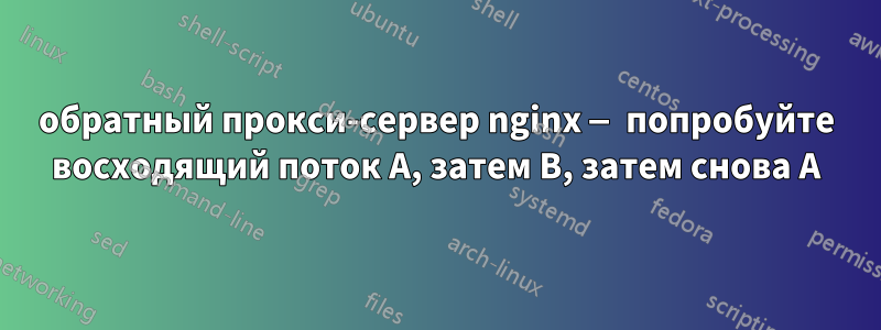 обратный прокси-сервер nginx — попробуйте восходящий поток A, затем B, затем снова A