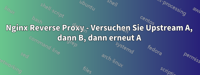 Nginx Reverse Proxy - Versuchen Sie Upstream A, dann B, dann erneut A