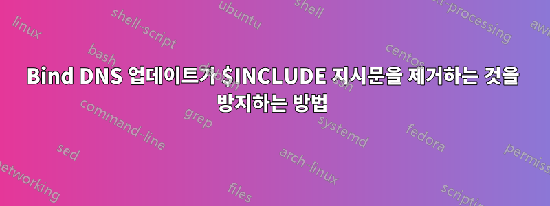 Bind DNS 업데이트가 $INCLUDE 지시문을 제거하는 것을 방지하는 방법