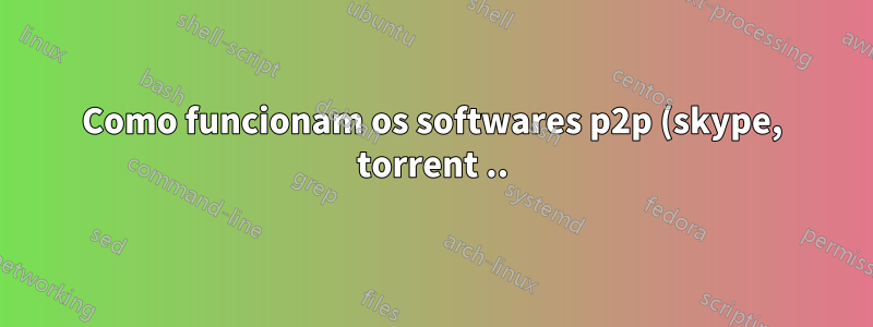 Como funcionam os softwares p2p (skype, torrent ..) quando o Firewall não aceita conexões de entrada?