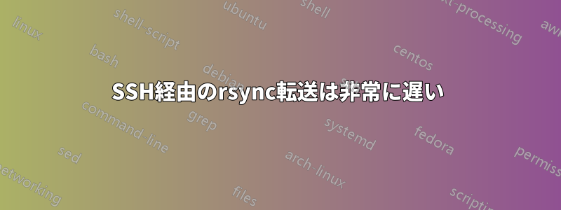 SSH経由のrsync転送は非常に遅い