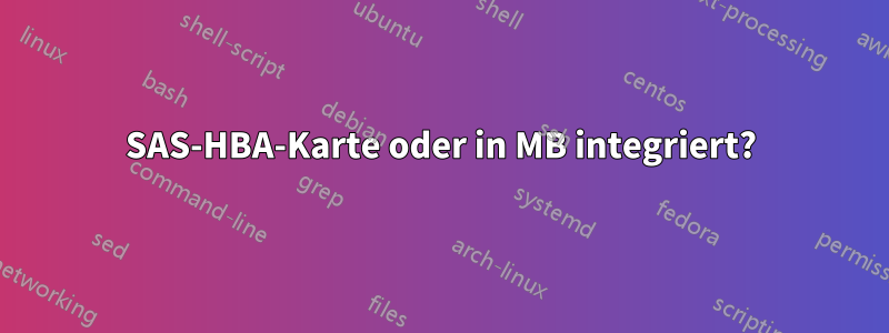 SAS-HBA-Karte oder in MB integriert?