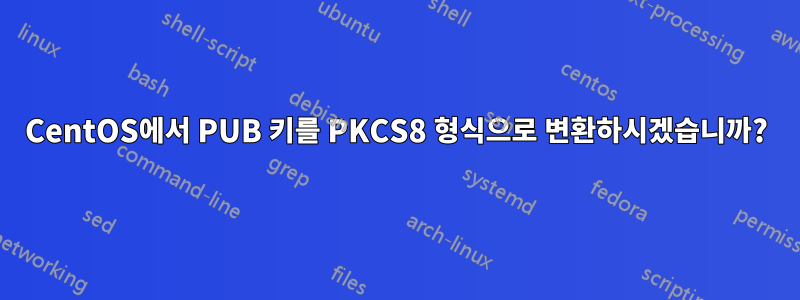 CentOS에서 PUB 키를 PKCS8 형식으로 변환하시겠습니까?