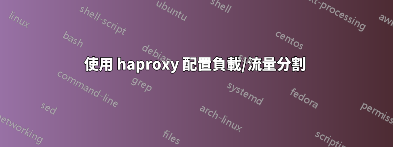 使用 haproxy 配置負載/流量分割