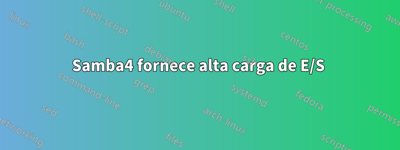 Samba4 fornece alta carga de E/S