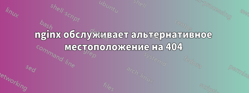 nginx обслуживает альтернативное местоположение на 404