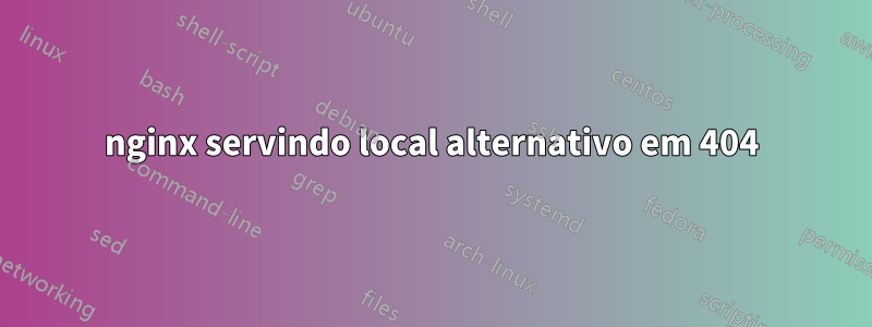 nginx servindo local alternativo em 404