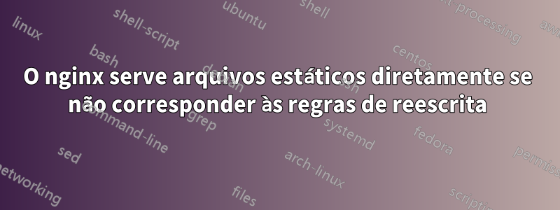 O nginx serve arquivos estáticos diretamente se não corresponder às regras de reescrita