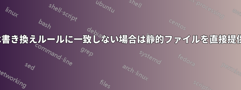 nginxは書き換えルールに一致しない場合は静的ファイルを直接提供します