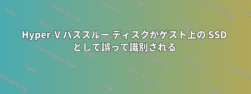 Hyper-V パススルー ディスクがゲスト上の SSD として誤って識別される
