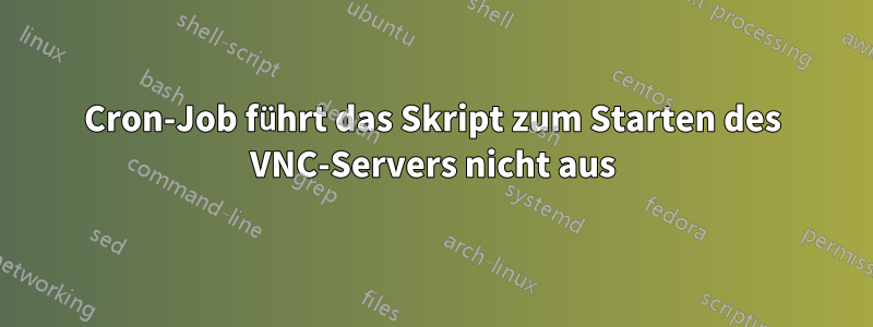 Cron-Job führt das Skript zum Starten des VNC-Servers nicht aus