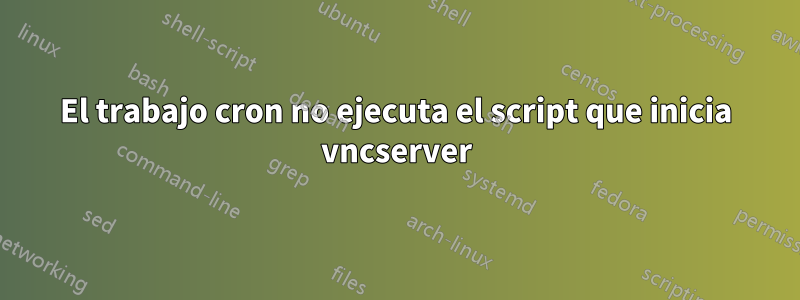 El trabajo cron no ejecuta el script que inicia vncserver