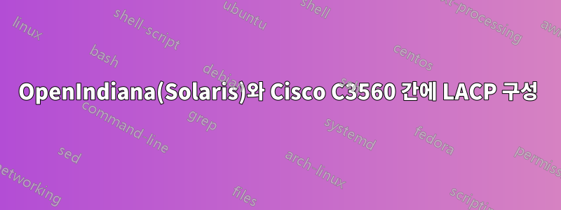 OpenIndiana(Solaris)와 Cisco C3560 간에 LACP 구성